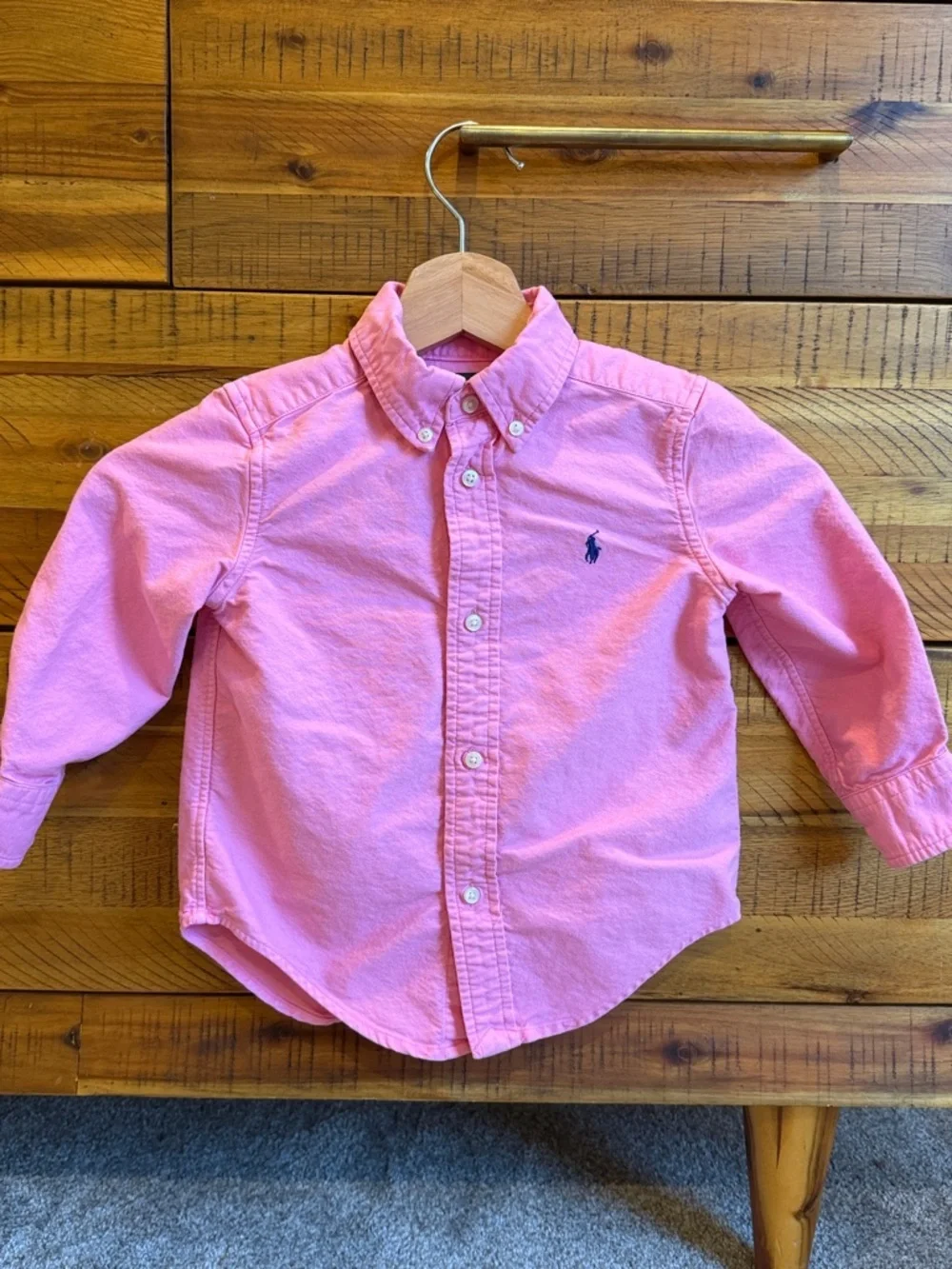 Ralph Lauren Pink Button-Down Oxford Shirt for Kids